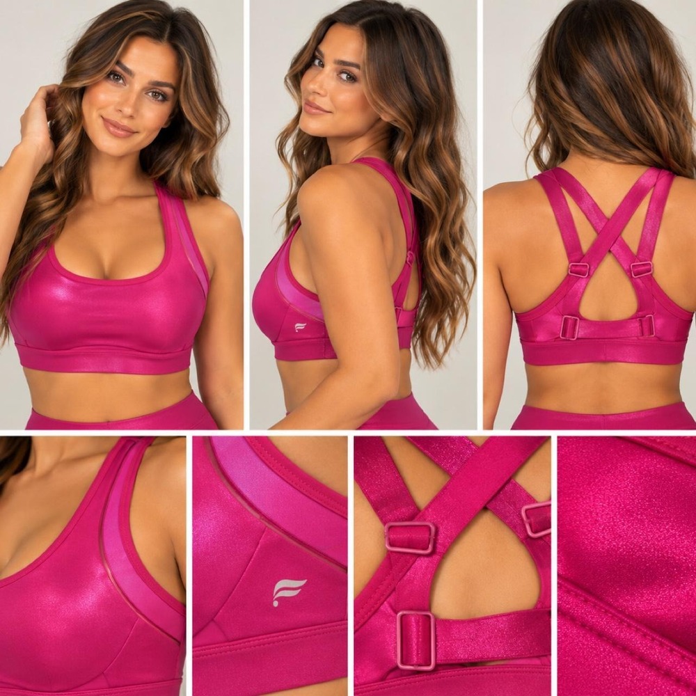 💗 Fabletics Pink Sports Bra | Size Small